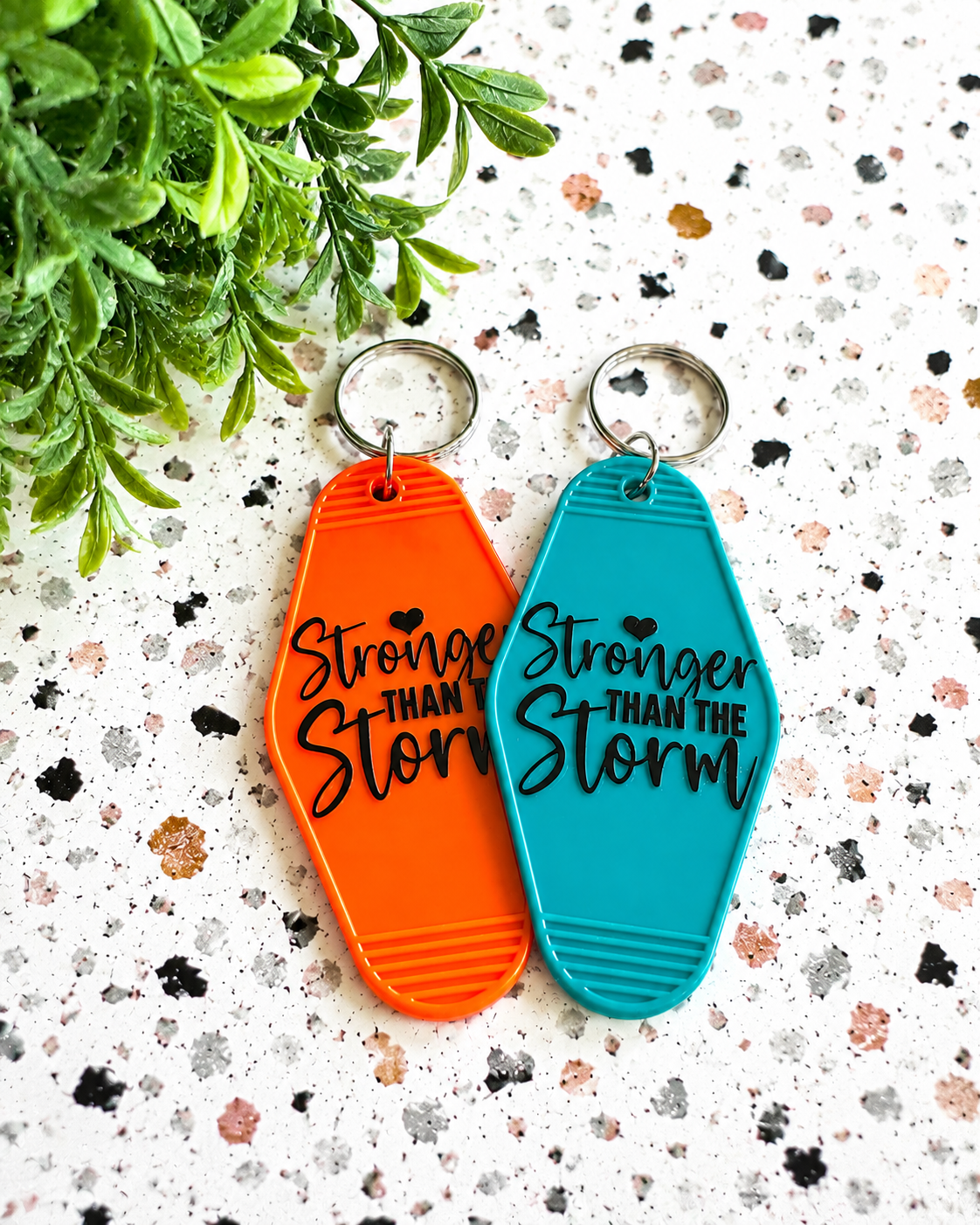 Stronger Than the Storm Motel Keychain