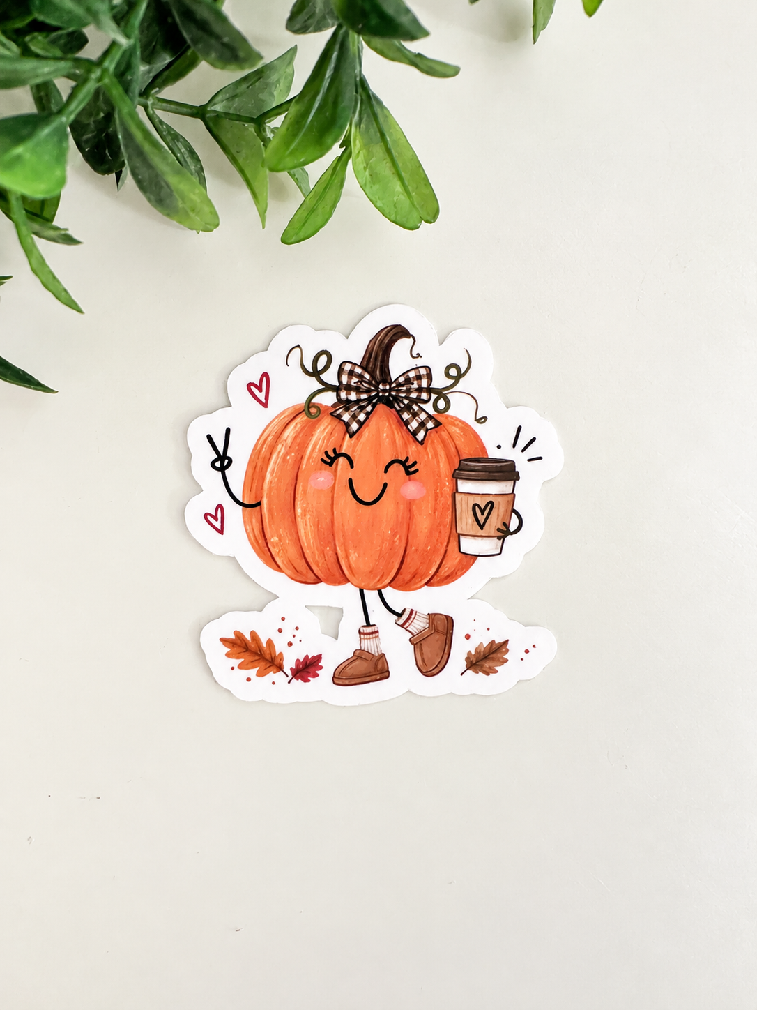 Pumpkin & Coffee Sticker