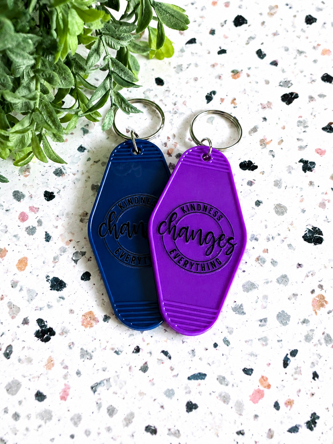 Kindness Changes Everything Motel Keychain