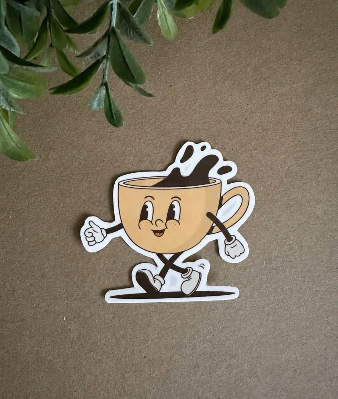 Coffee First Vinyl Sticker