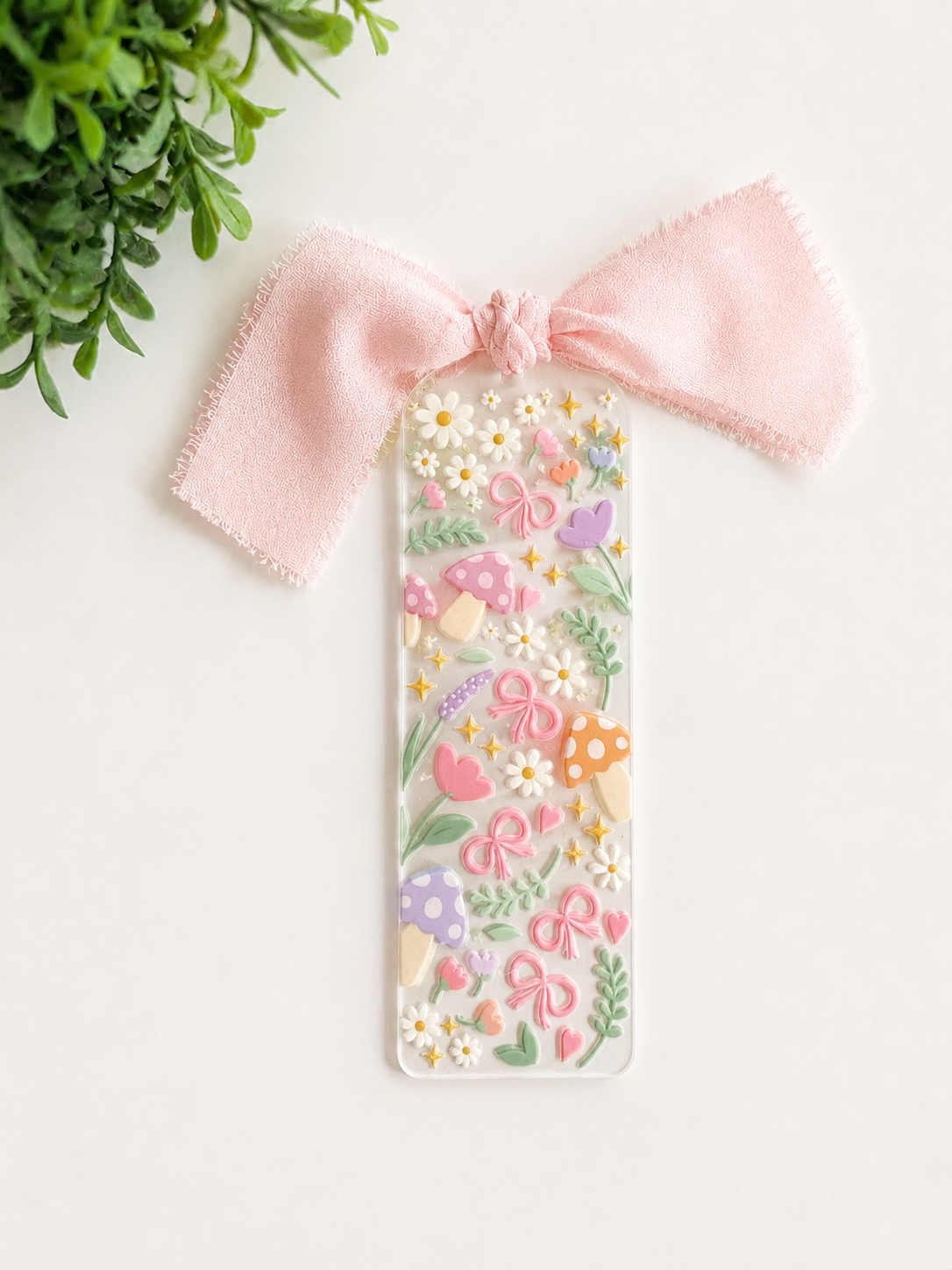 Whimsy Garden Acrylic Bookmark