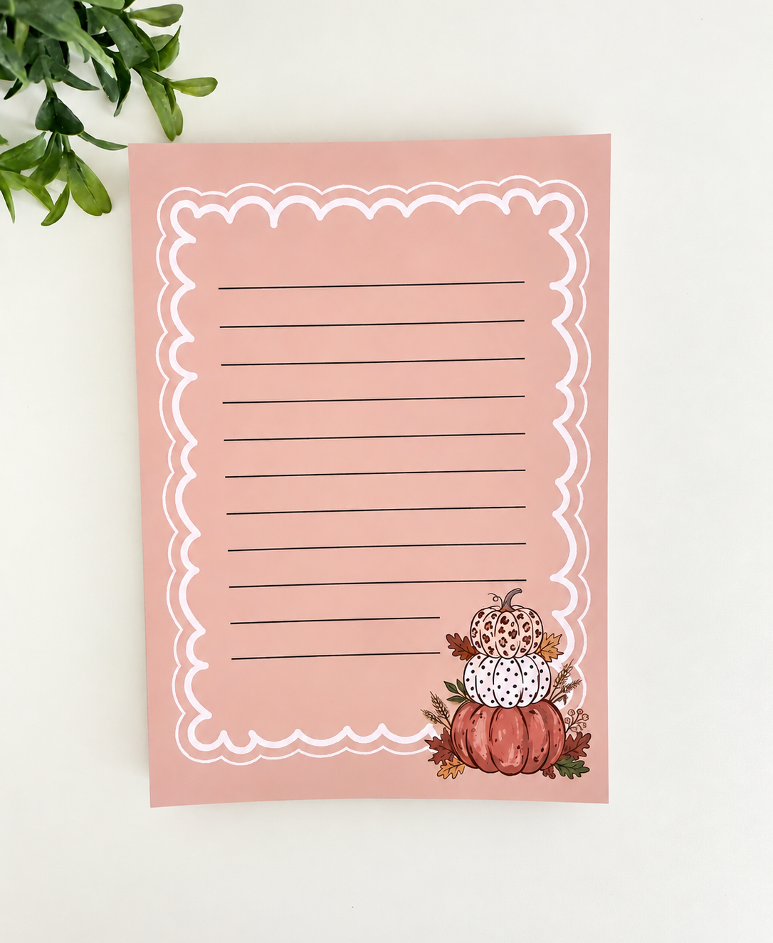 Pumpkin Stack Notes Notepad