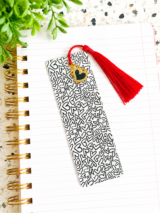 Doodle Hearts Bookmark