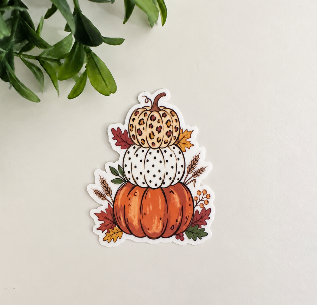 Stacked Pumpkin Sticker