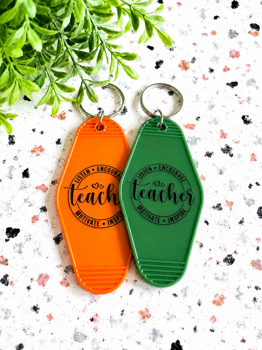 Teacher Motel Keychain