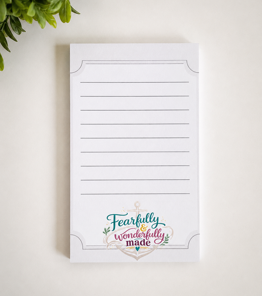 Fearfully & Wonderfully Made Notepad
