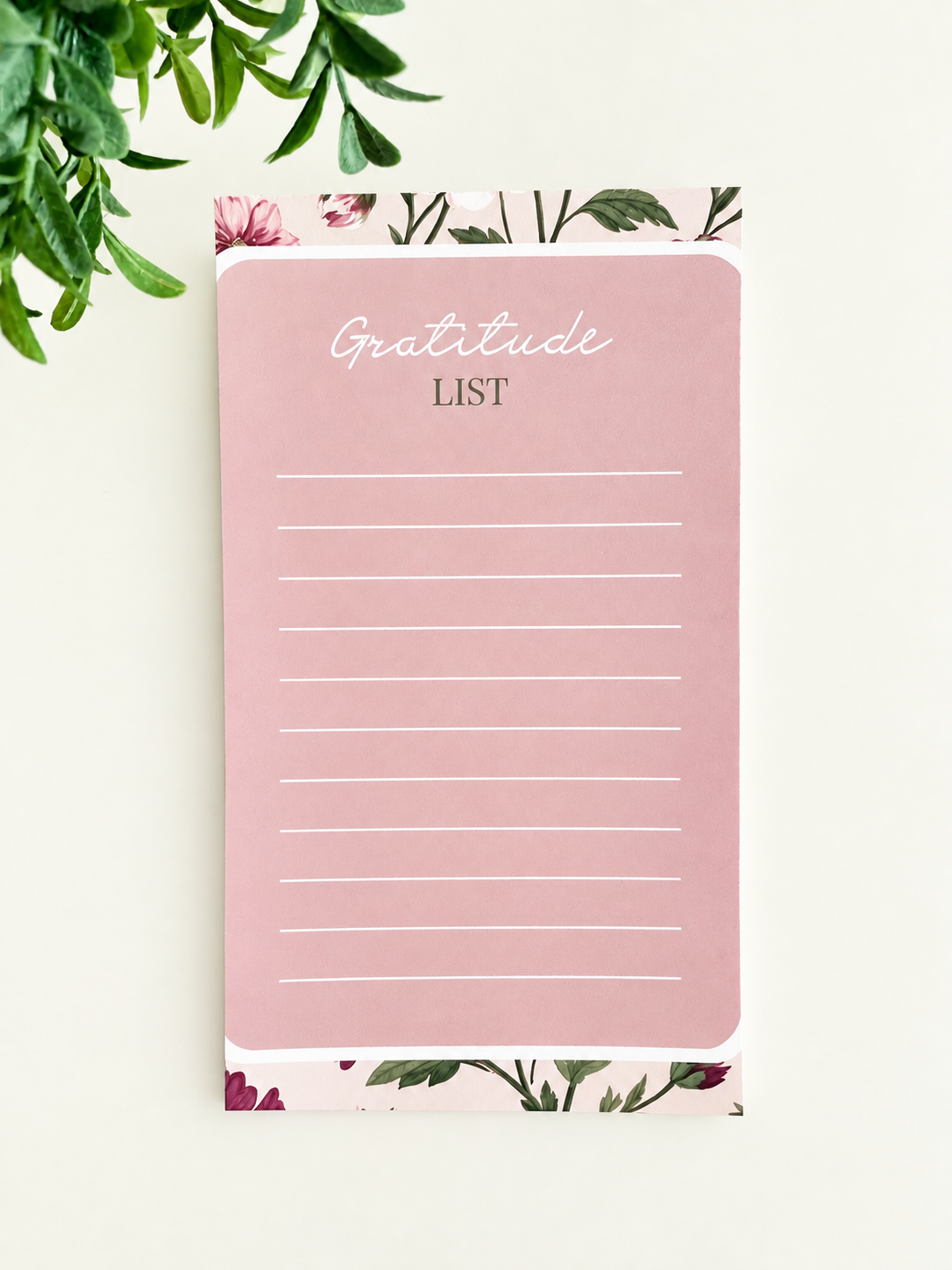 Gratitude List Notepad