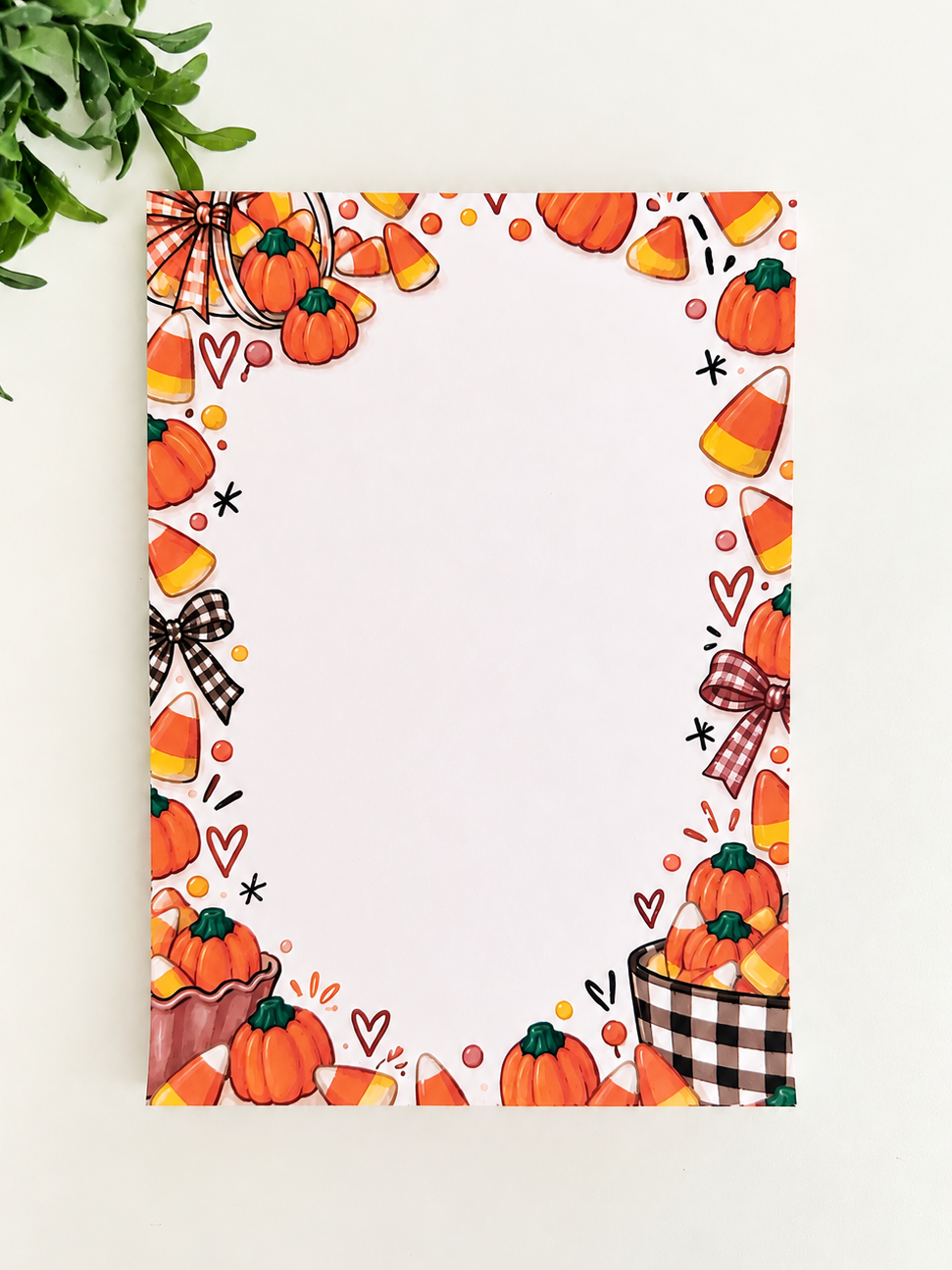 Pumpkin Patch & Candy Corn Notes Notepad
