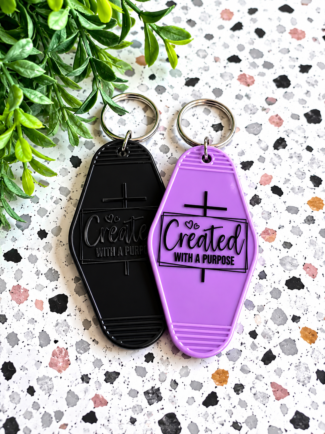 Created With a Purpose Motel Keychain