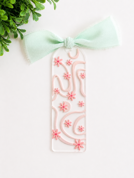 Blush Bloom Acrylic Bookmark