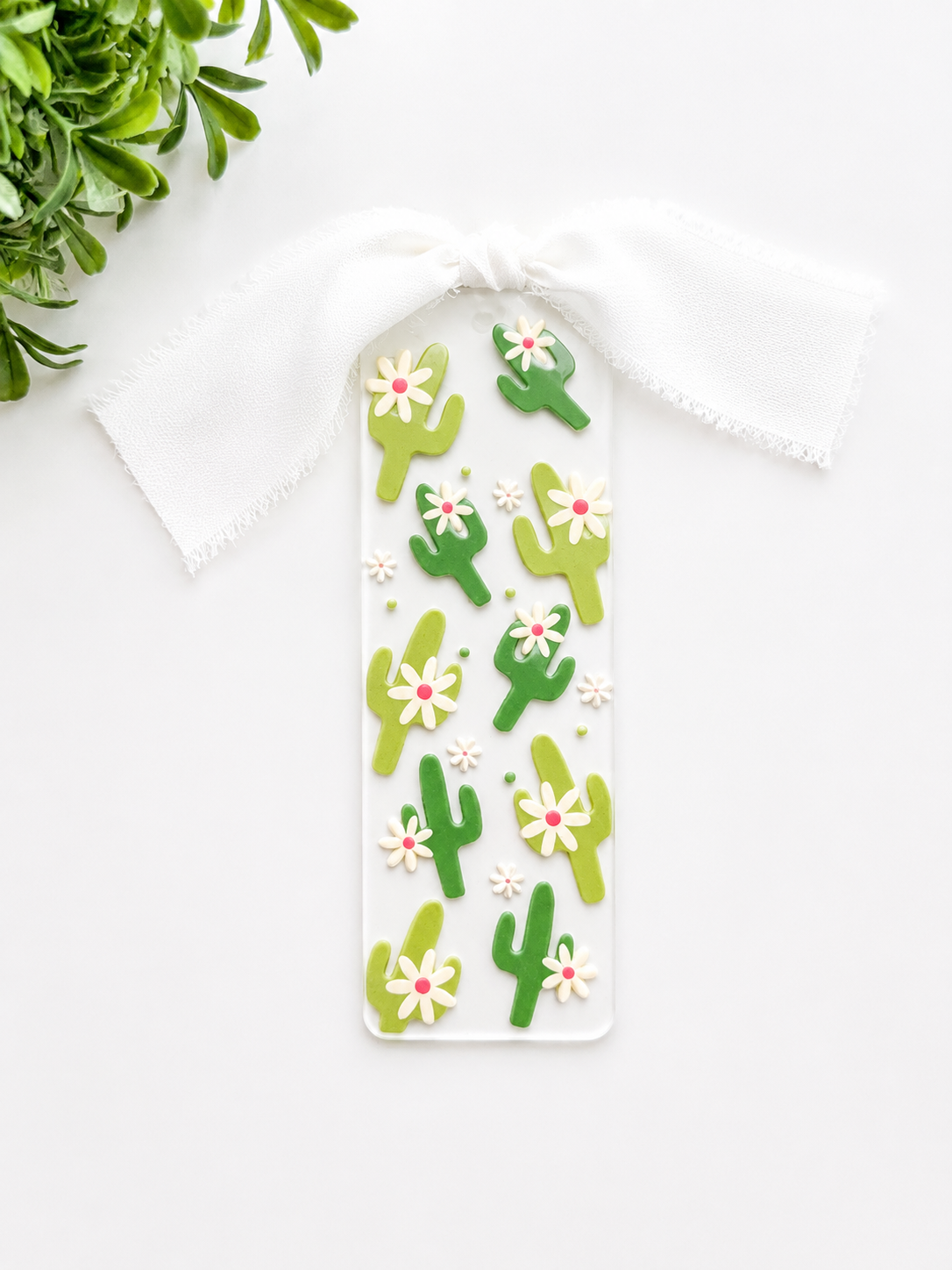 Daisy Cactus Acrylic Bookmark