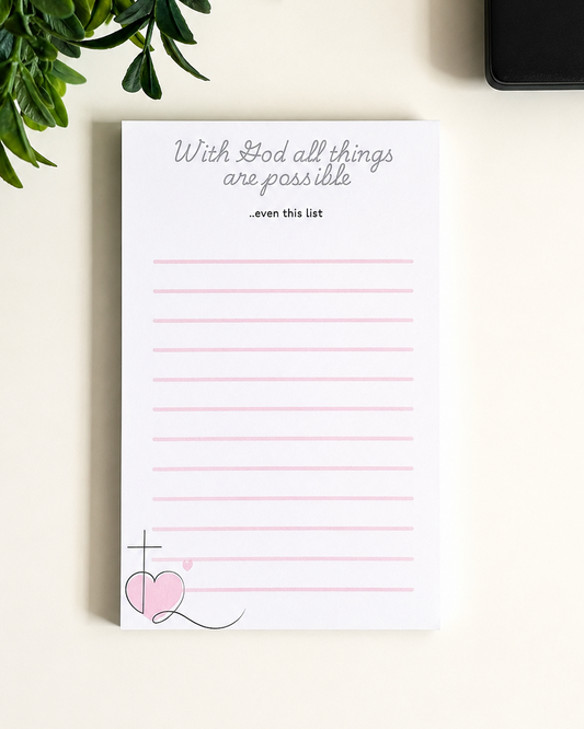 Faith Over the List Notepad