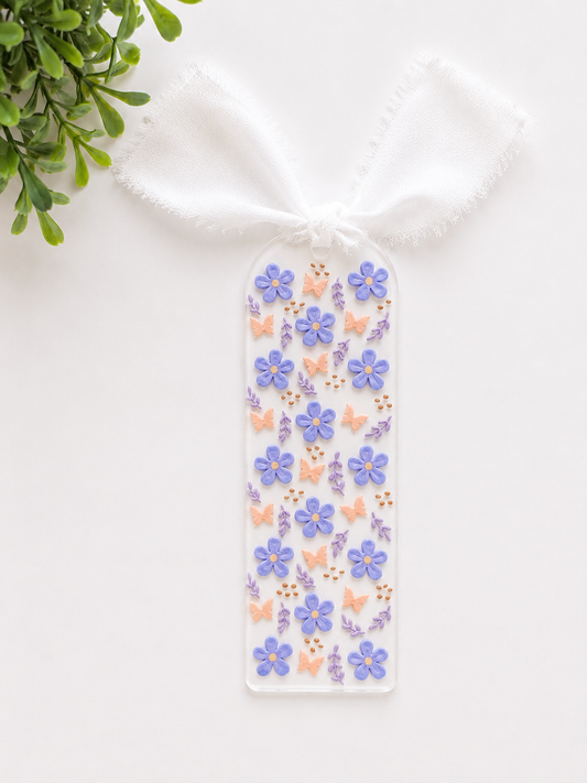 Periwinkle Bloom Acrylic Bookmark