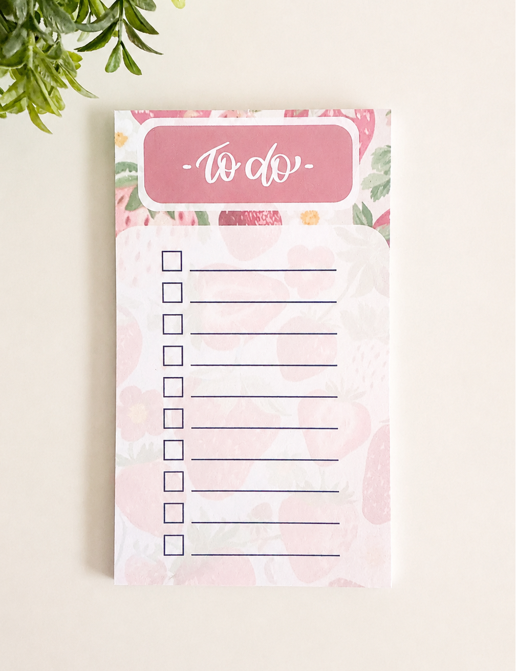 Strawberry Checklist Notepad