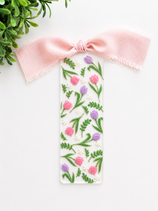 Tulip Garden Acrylic Bookmark