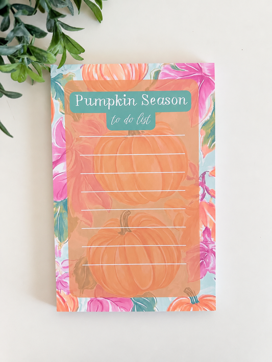Pumpkin Season To-Do List Notepad