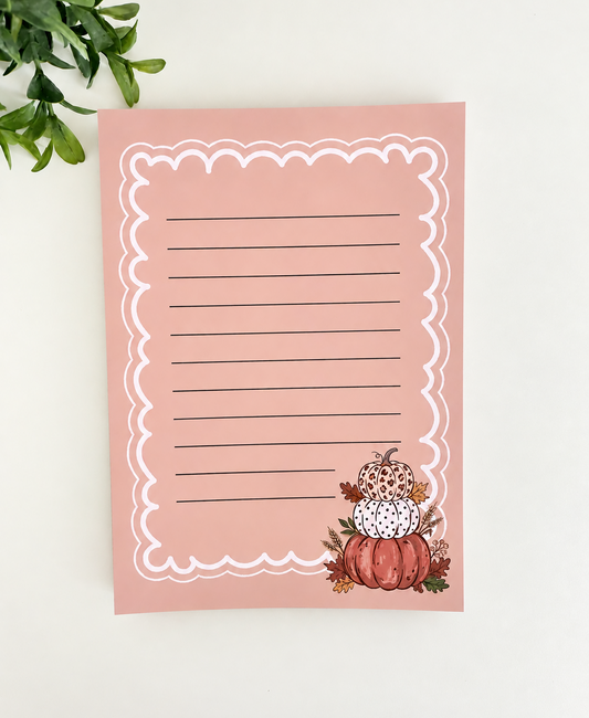 Pumpkin Stack Notes Notepad