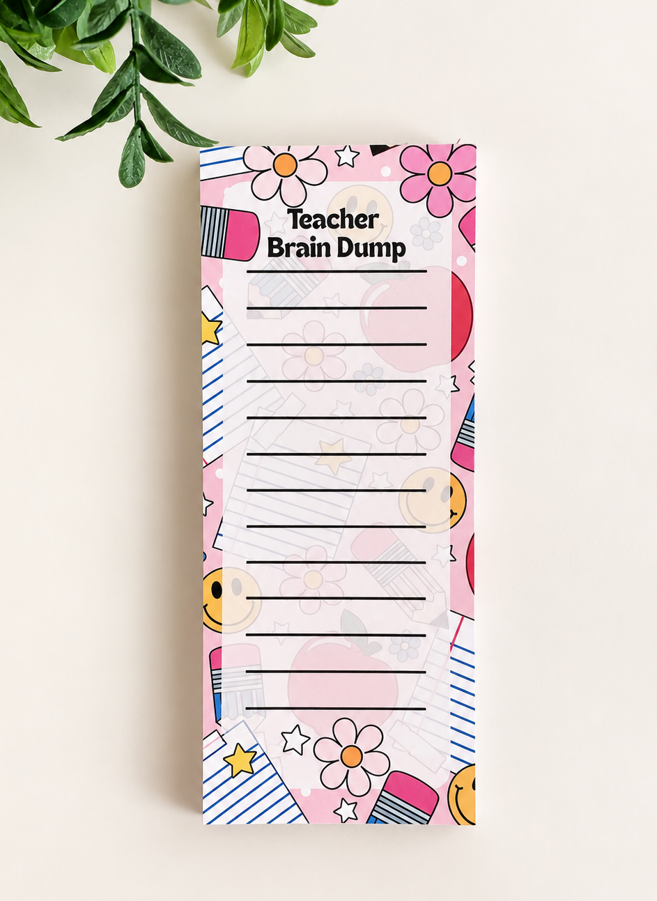 Teacher Brain Dump Mini Notepad
