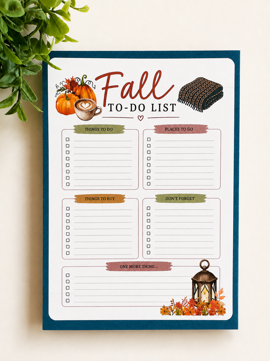 Fall To-Do List Notepad