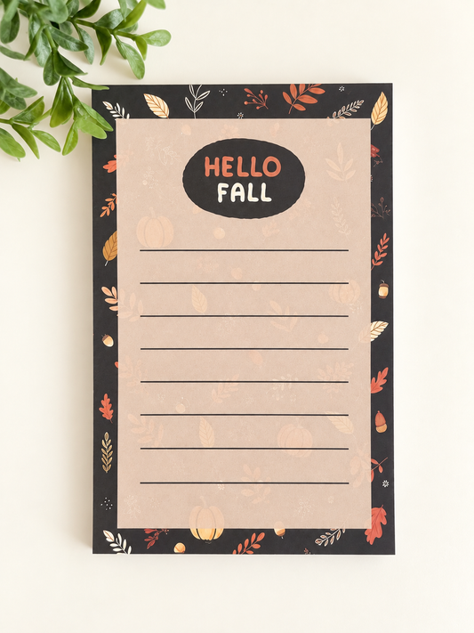 Hello Fall Notepad