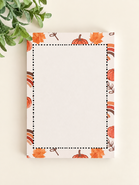 Fall Pumpkin Border Notepad